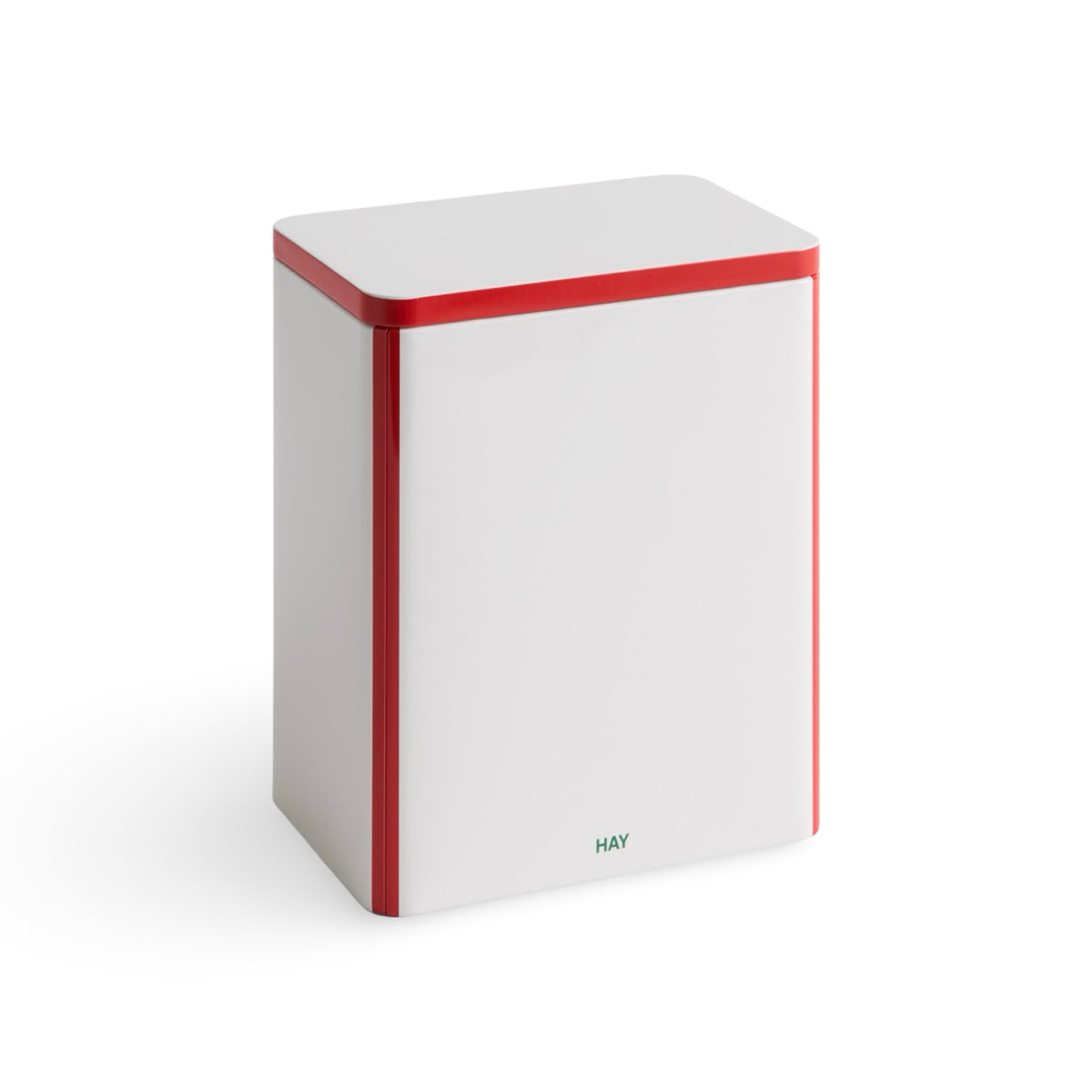 HAY Tin Container Large - Off White & Red