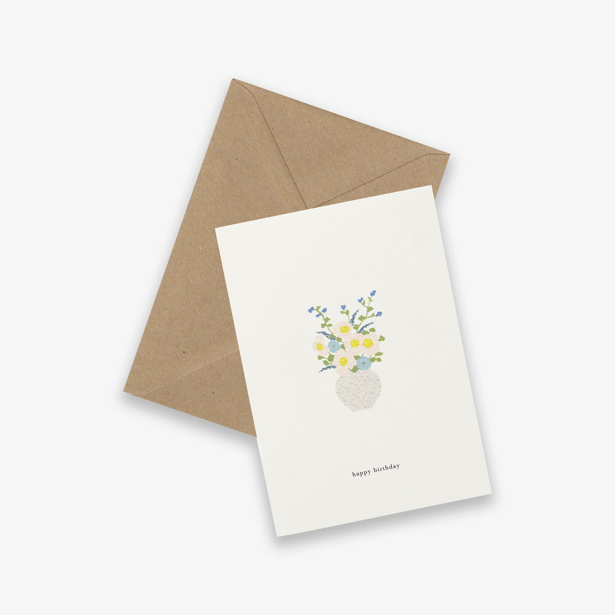 Kartotek Greeting Card - Birthday Flowers (Happy Birthday)