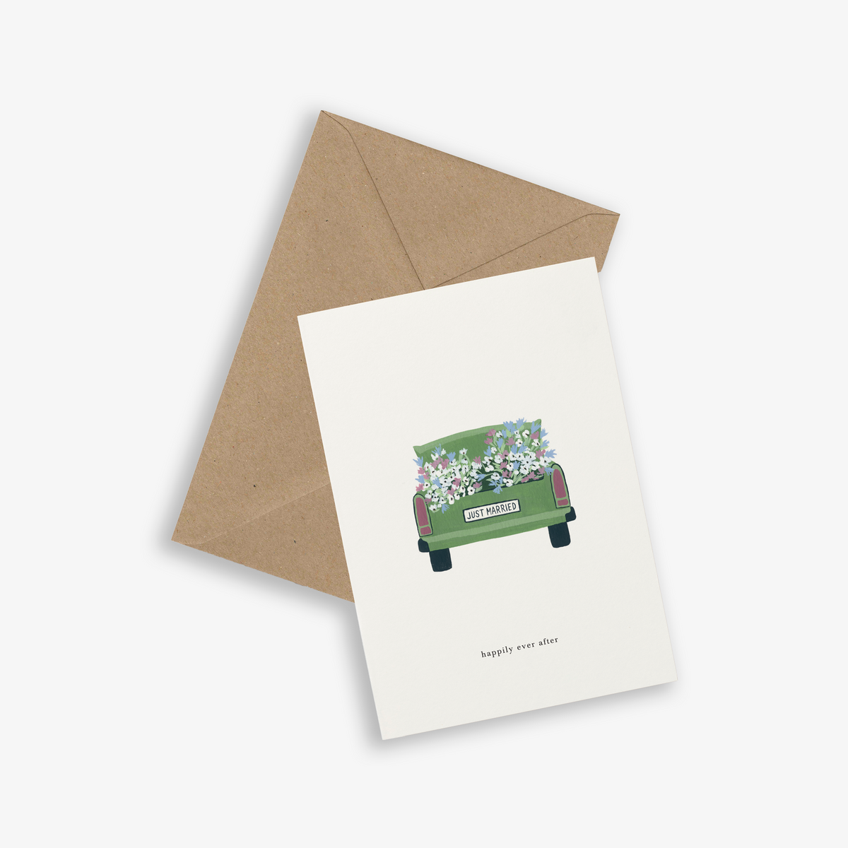Kartotek Greeting Card - Wedding Car (Happily Ever After)