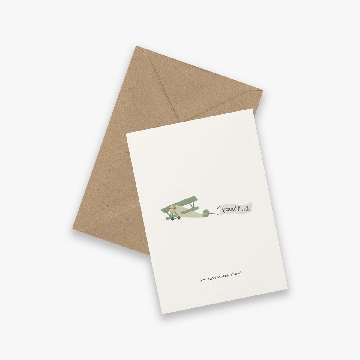 Kartotek Greeting Card - Plane (New Adventures Ahead)