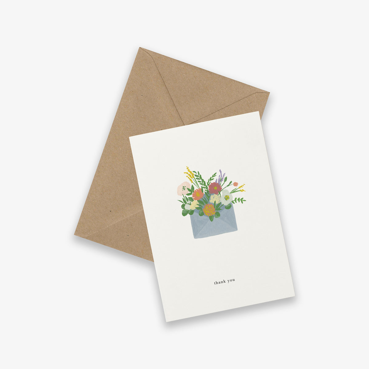 Kartotek Greeting Card - Flower Envelope (Thank You)