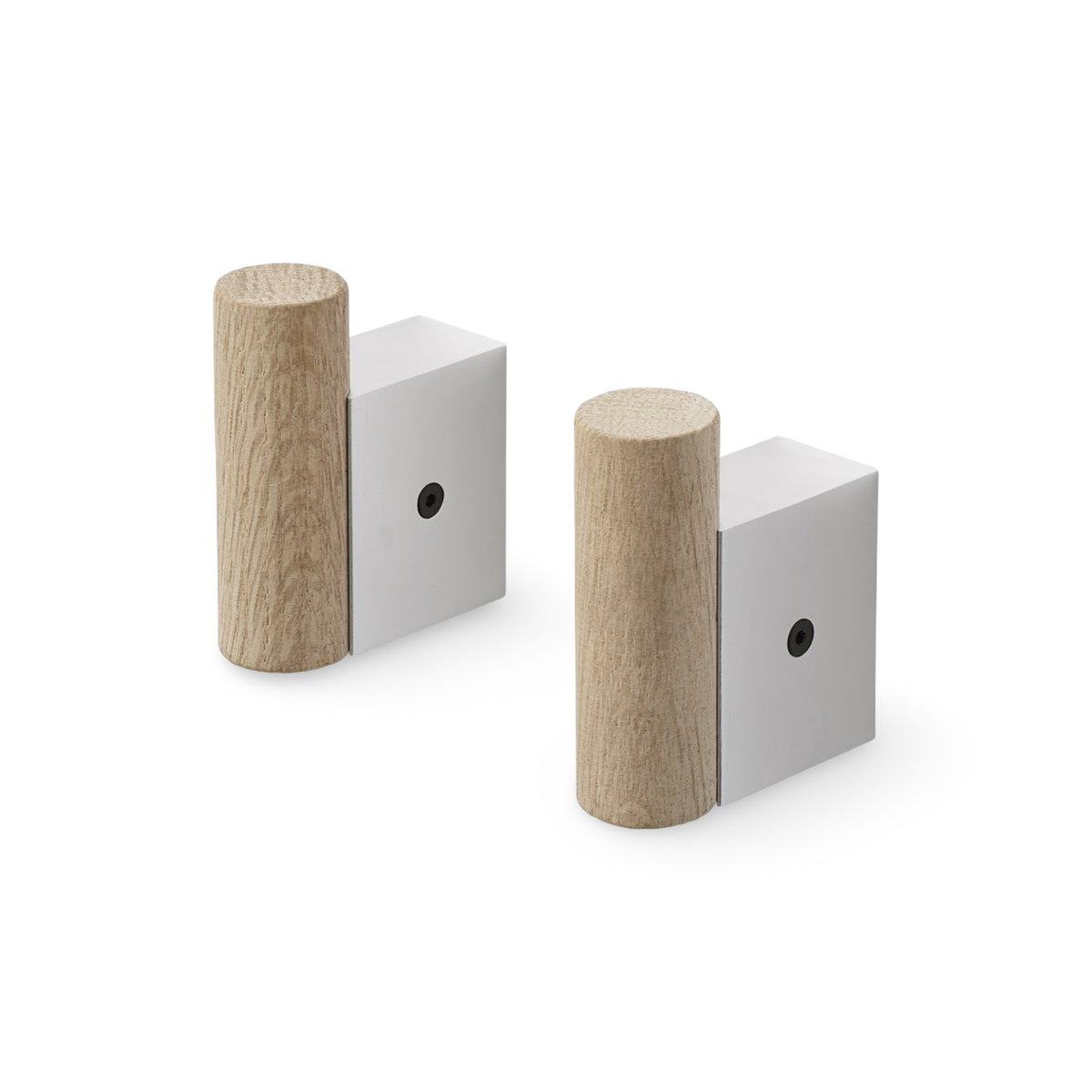 Muuto Attach Coat Hook (Set of 2) - Oak/Aluminium