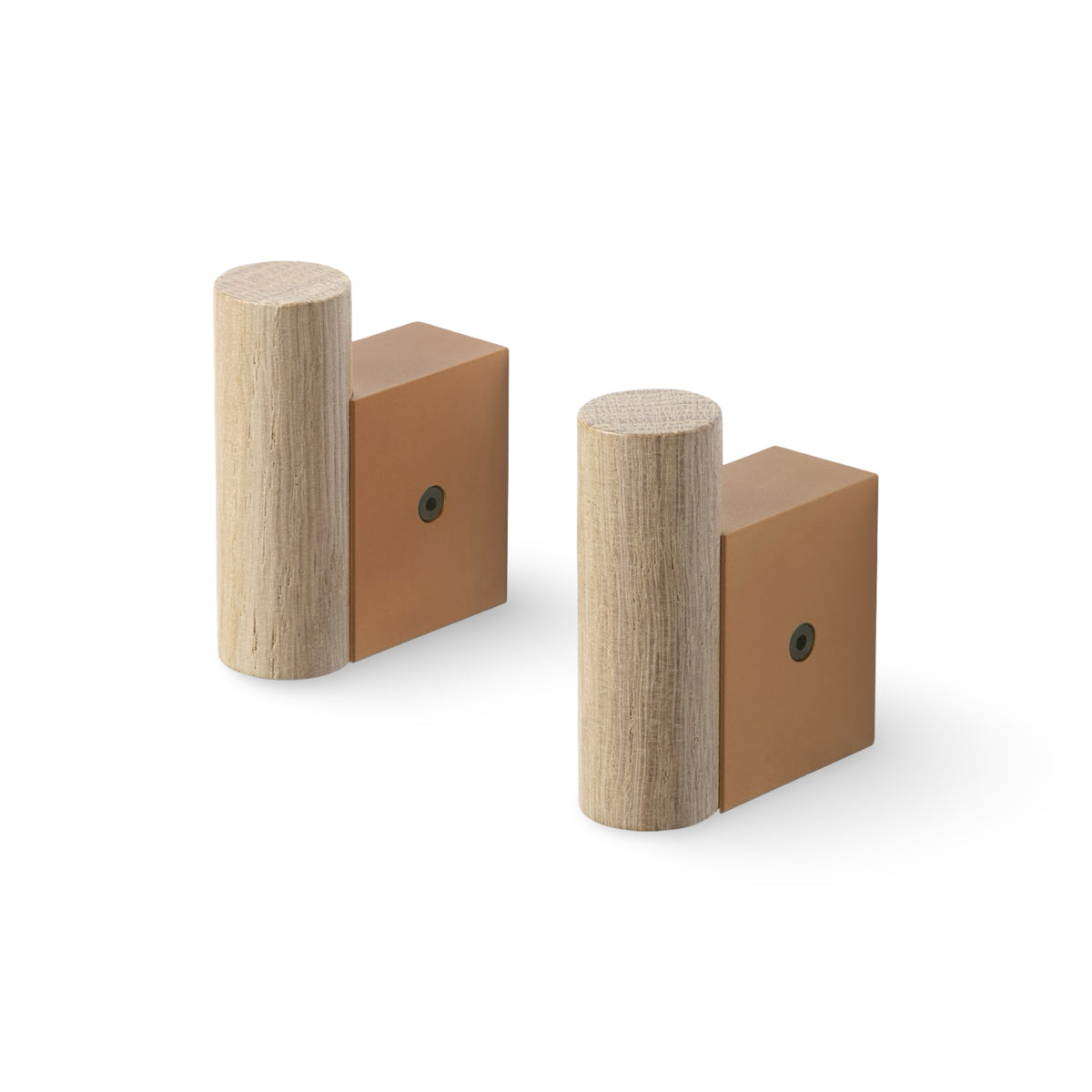 Muuto Attach Coat Hook (Set of 2) - Oak/Burnt Orange