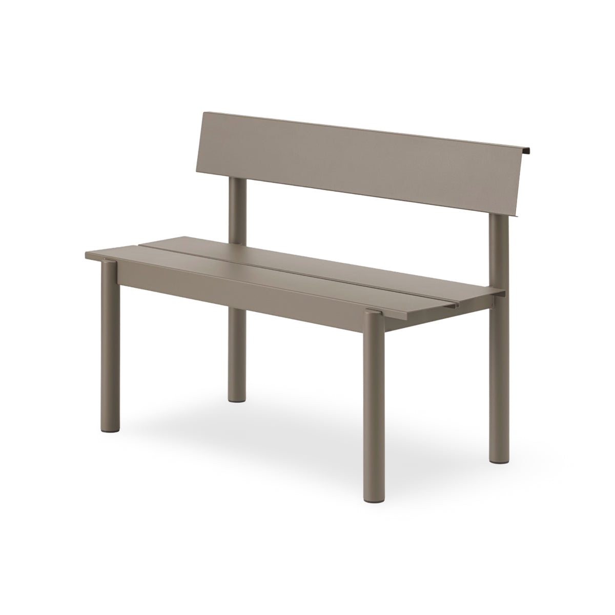 Muuto Linear Steel Outdoor Bench w. Backrest - 110cm