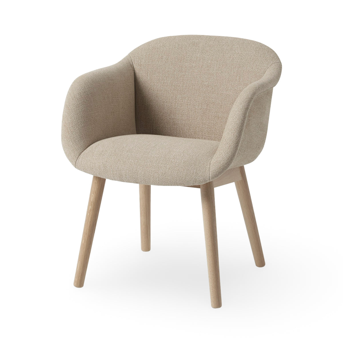 Muuto Fiber Soft Armchair - Wood Base