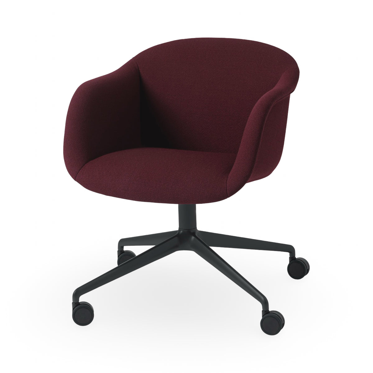 Muuto Fiber Soft Armchair - Swivel Base with Castors