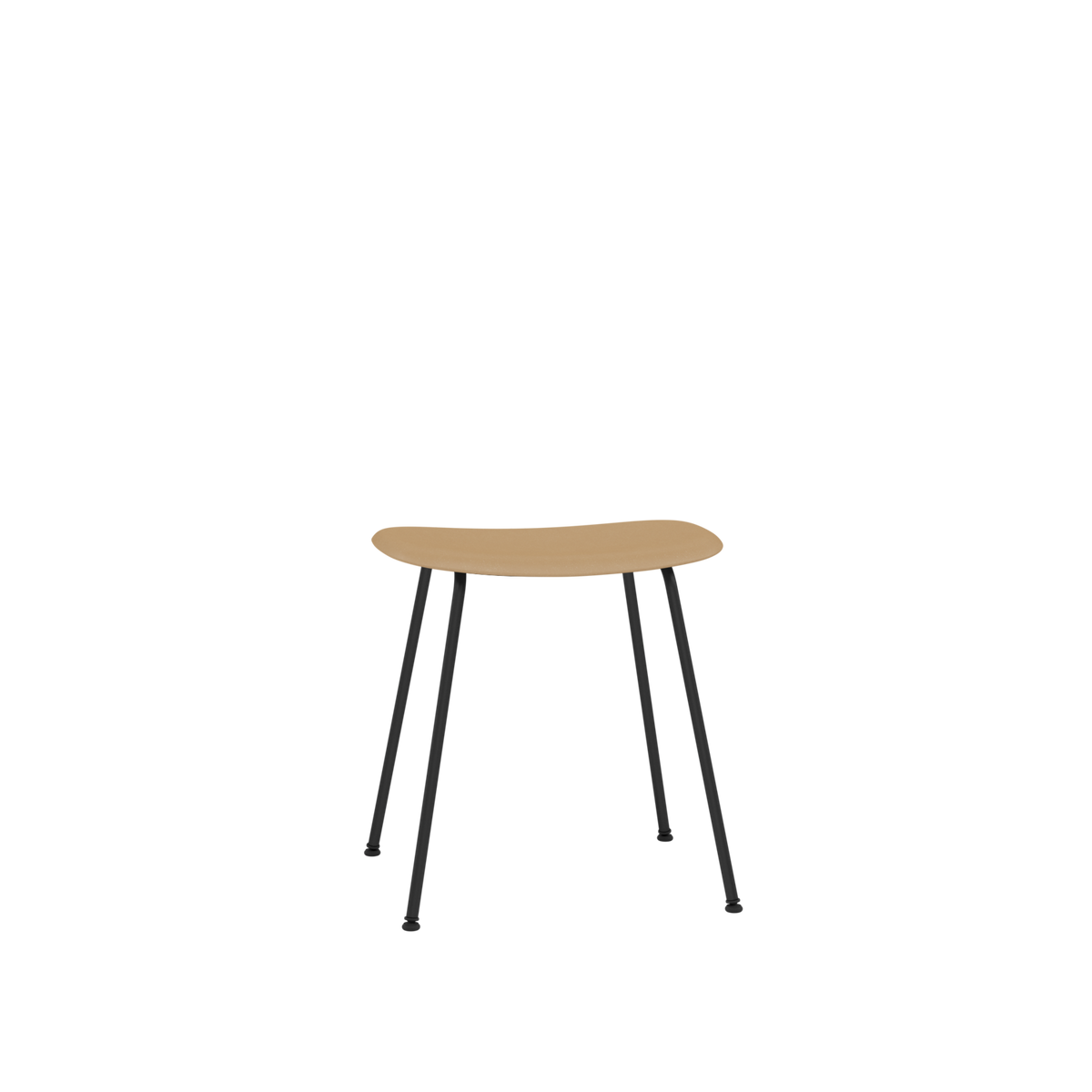 Muuto Fiber Low Stool - Tube Base - Recycled Plastic
