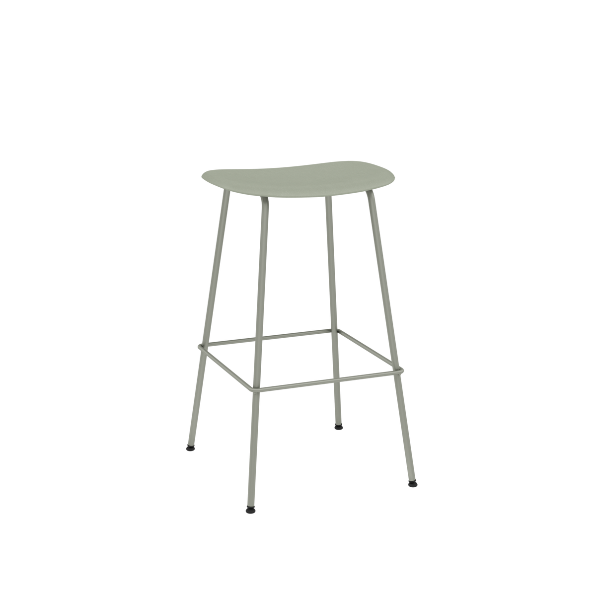 Muuto Fiber Counter & Bar Stool - Tube Base - Recycled Plastic