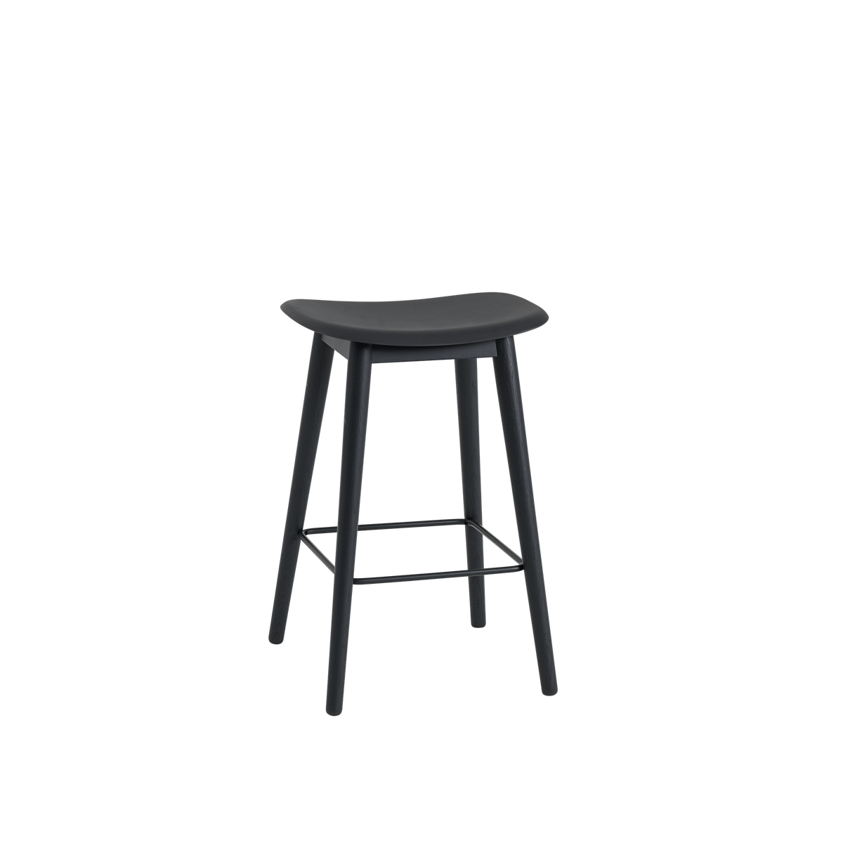Muuto Fiber Counter & Bar Stool - Wood Base - Recycled Plastic