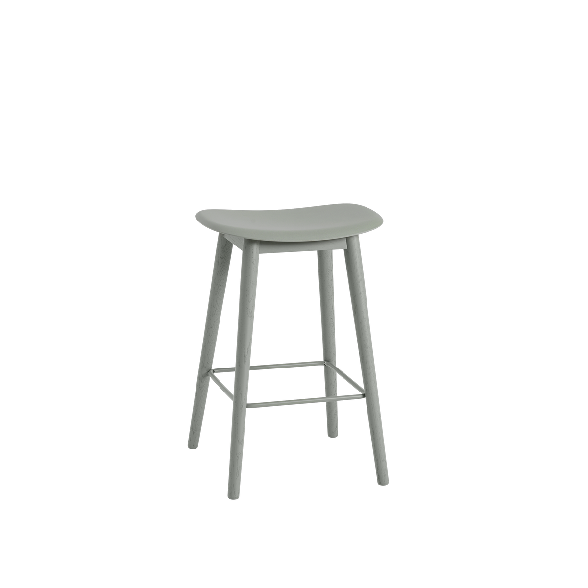 Muuto Fiber Counter & Bar Stool - Wood Base - Recycled Plastic