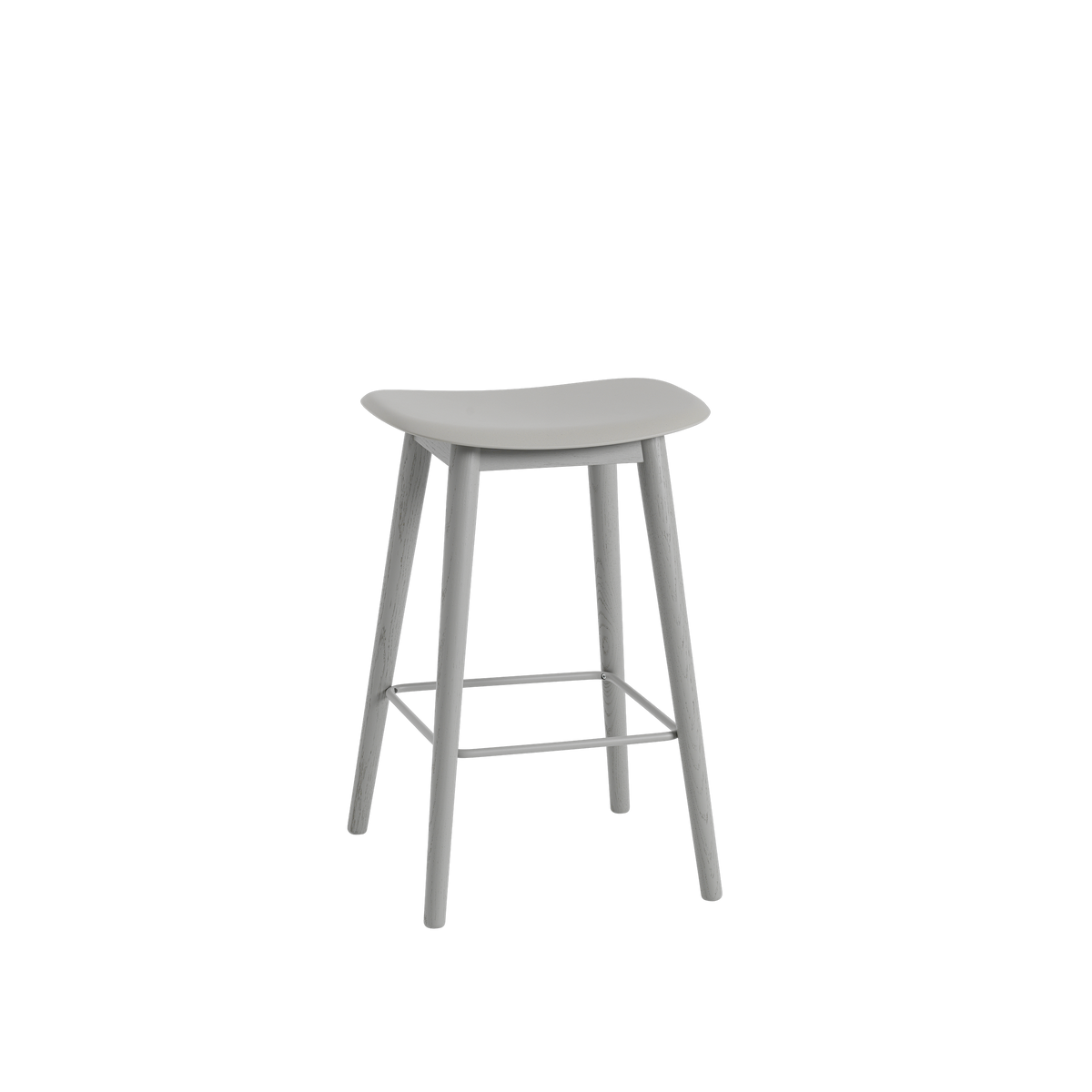 Muuto Fiber Counter & Bar Stool - Wood Base - Recycled Plastic