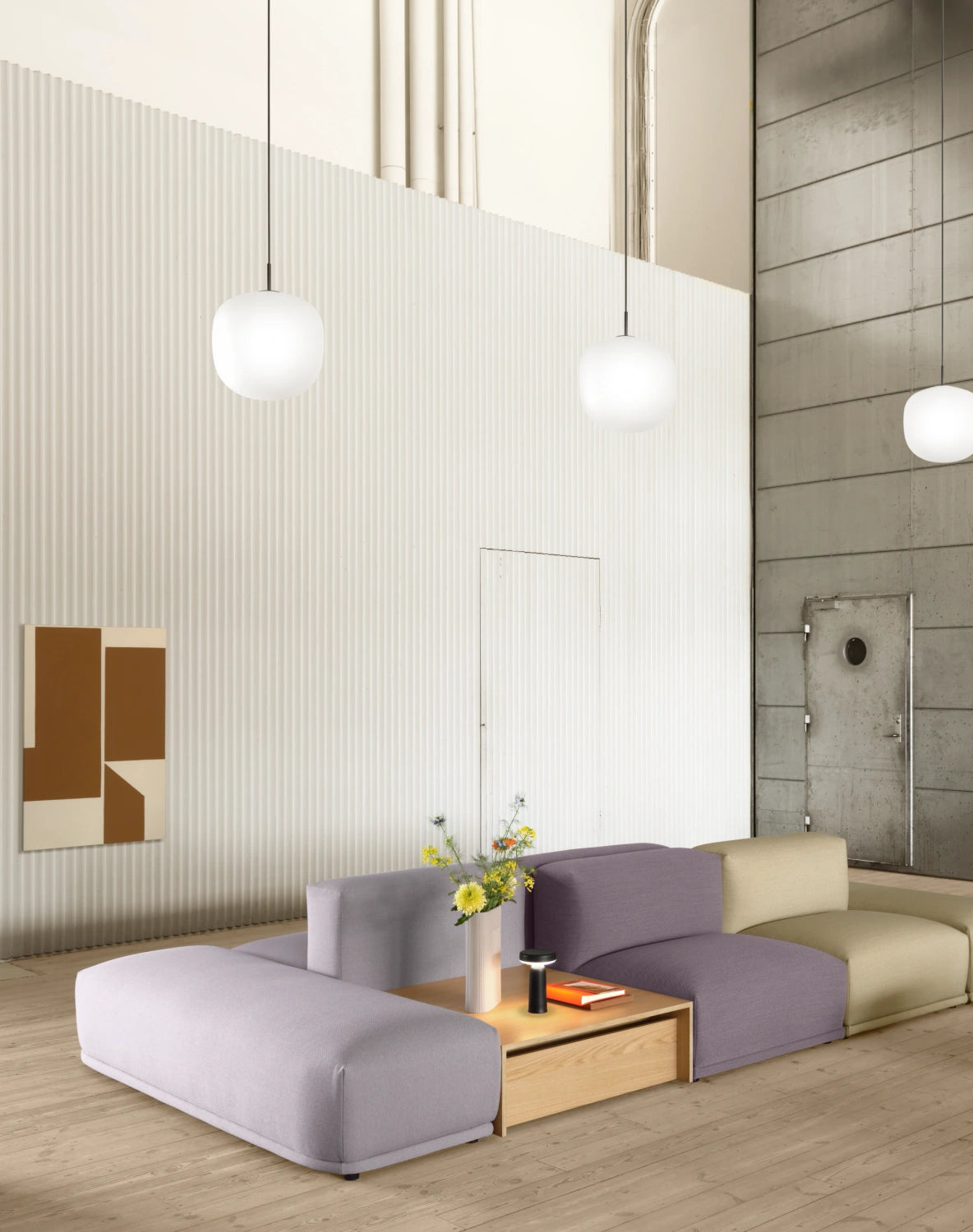 Muuto Connect modular sofa arranged in a contemporary living room.