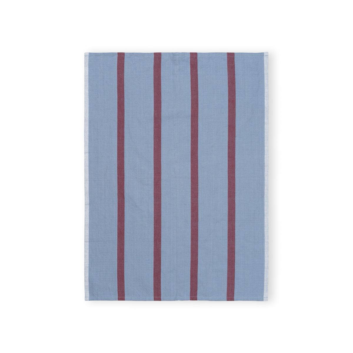 Ferm Living Hale Tea Towel - Faded Blue/Burgundy