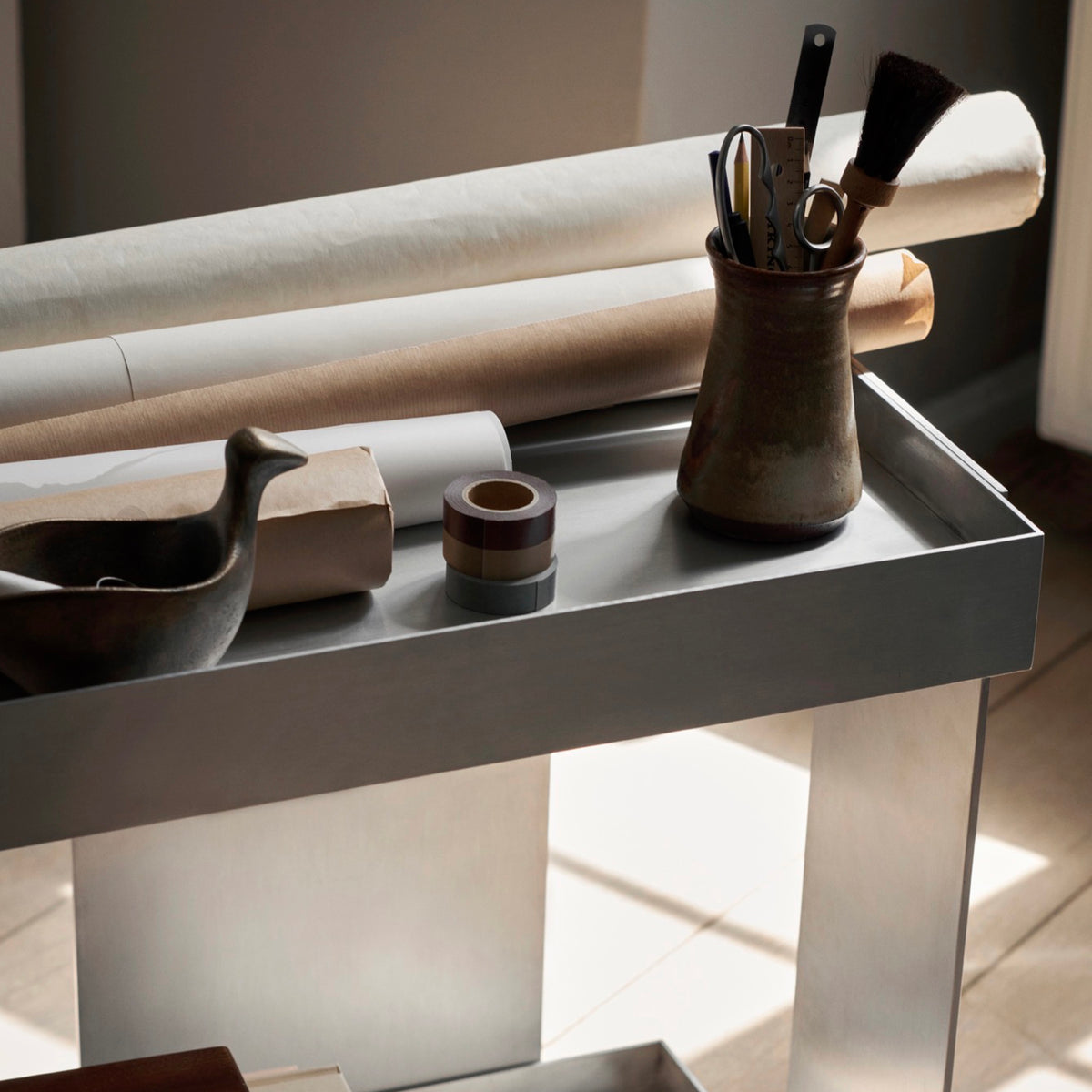 Ferm Living Lager Trolley - Aluminium