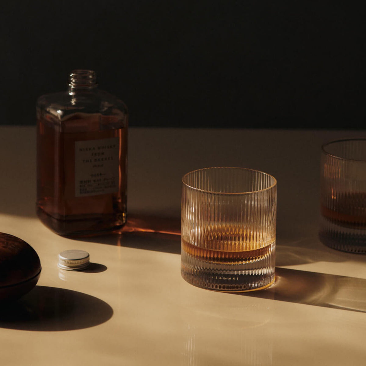 Ferm Living Ripple Whiskey Tumblers (set of 2) - Clear