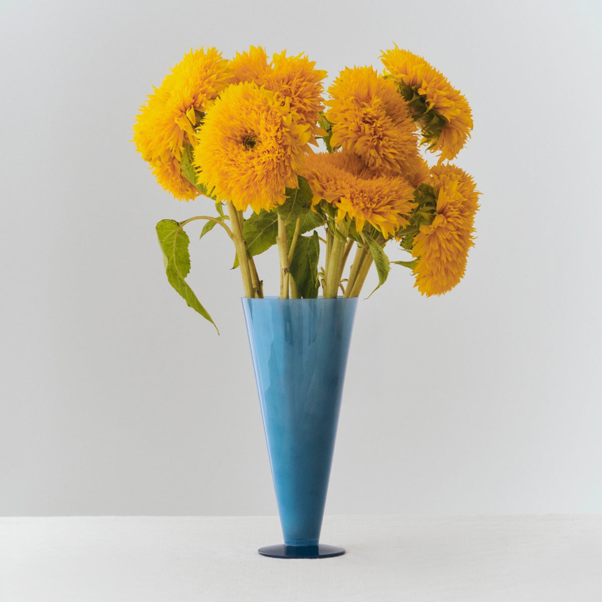 HAY Conical Vase Large - Petrol Blue & Dark Blue