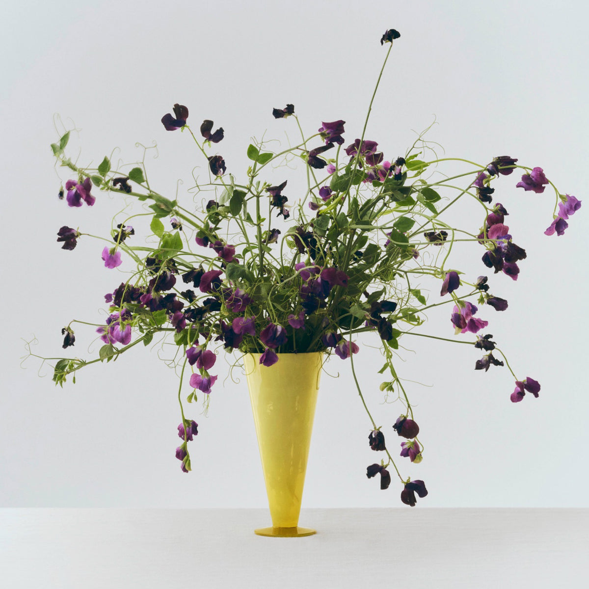 HAY Conical Vase Large - Yellow & Lime Green