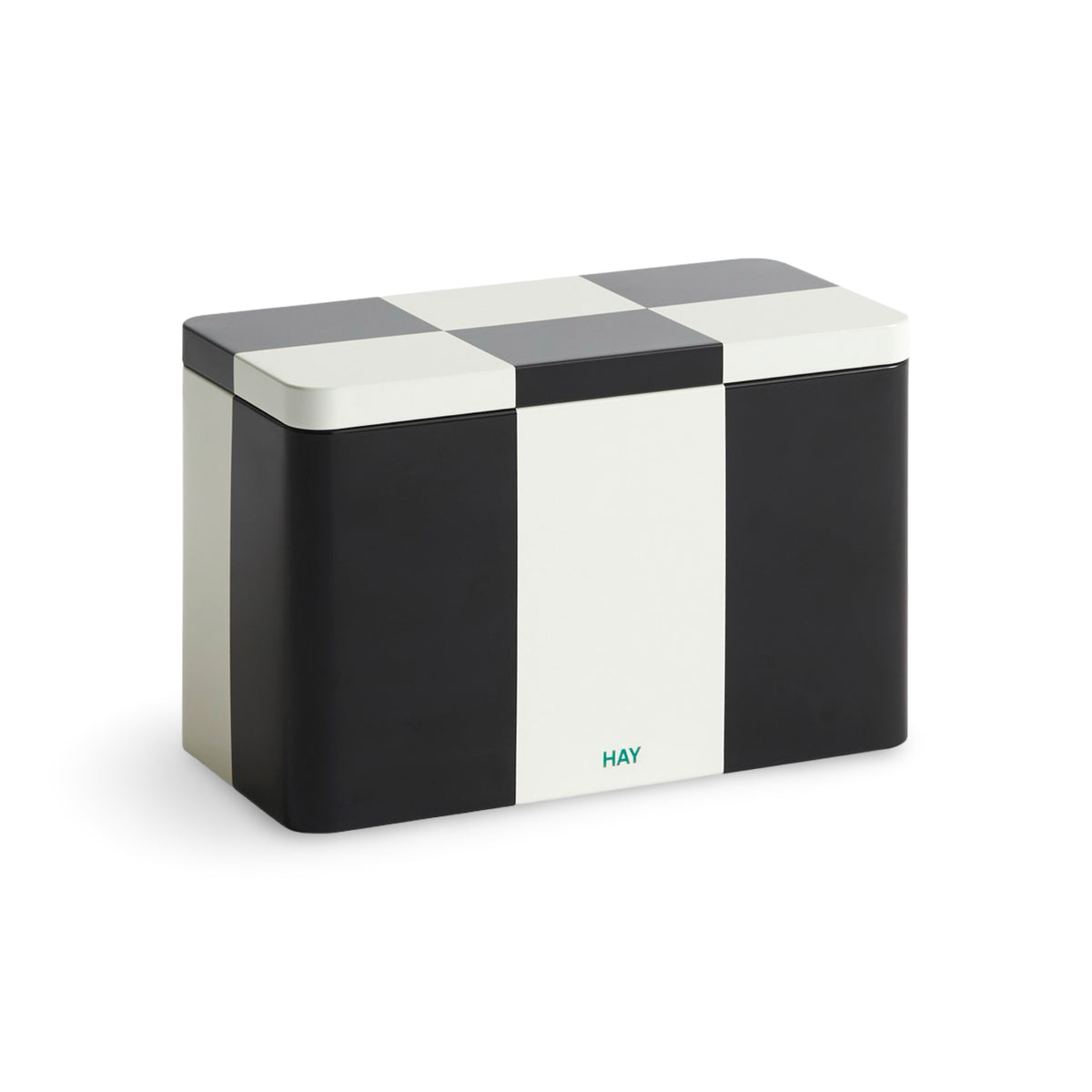HAY Tin Container Medium - Black & Off White