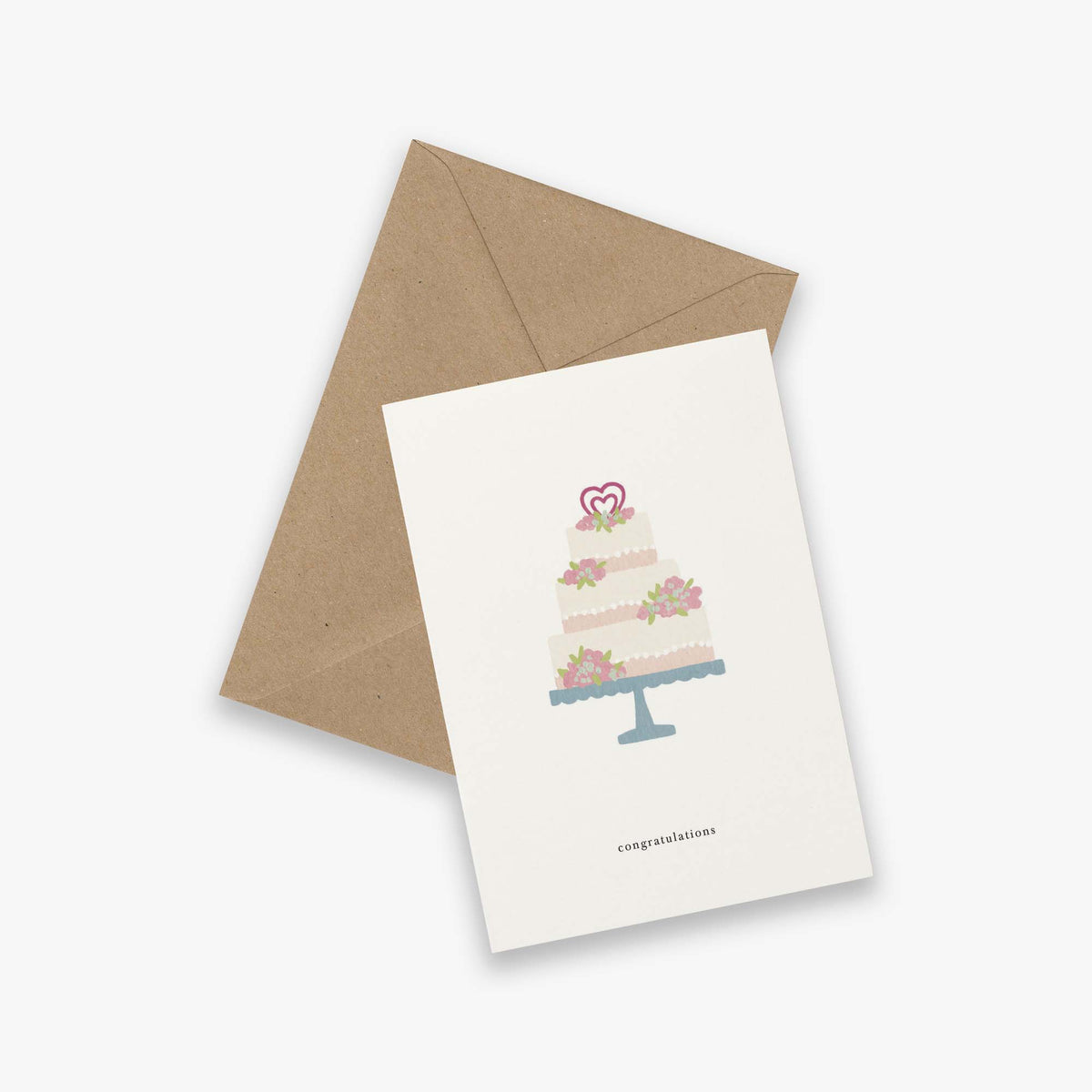 Kartotek Greeting Card - Wedding Cake (Congratulations)