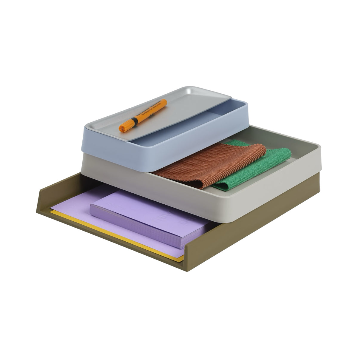Muuto Arrange Desktop Tray 32 x 25 cm - Brown Green
