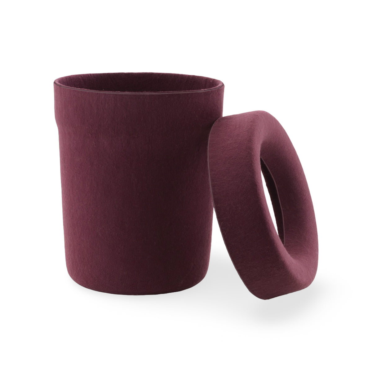 Normann Copenhagen Hide Storage Bin - Burgundy