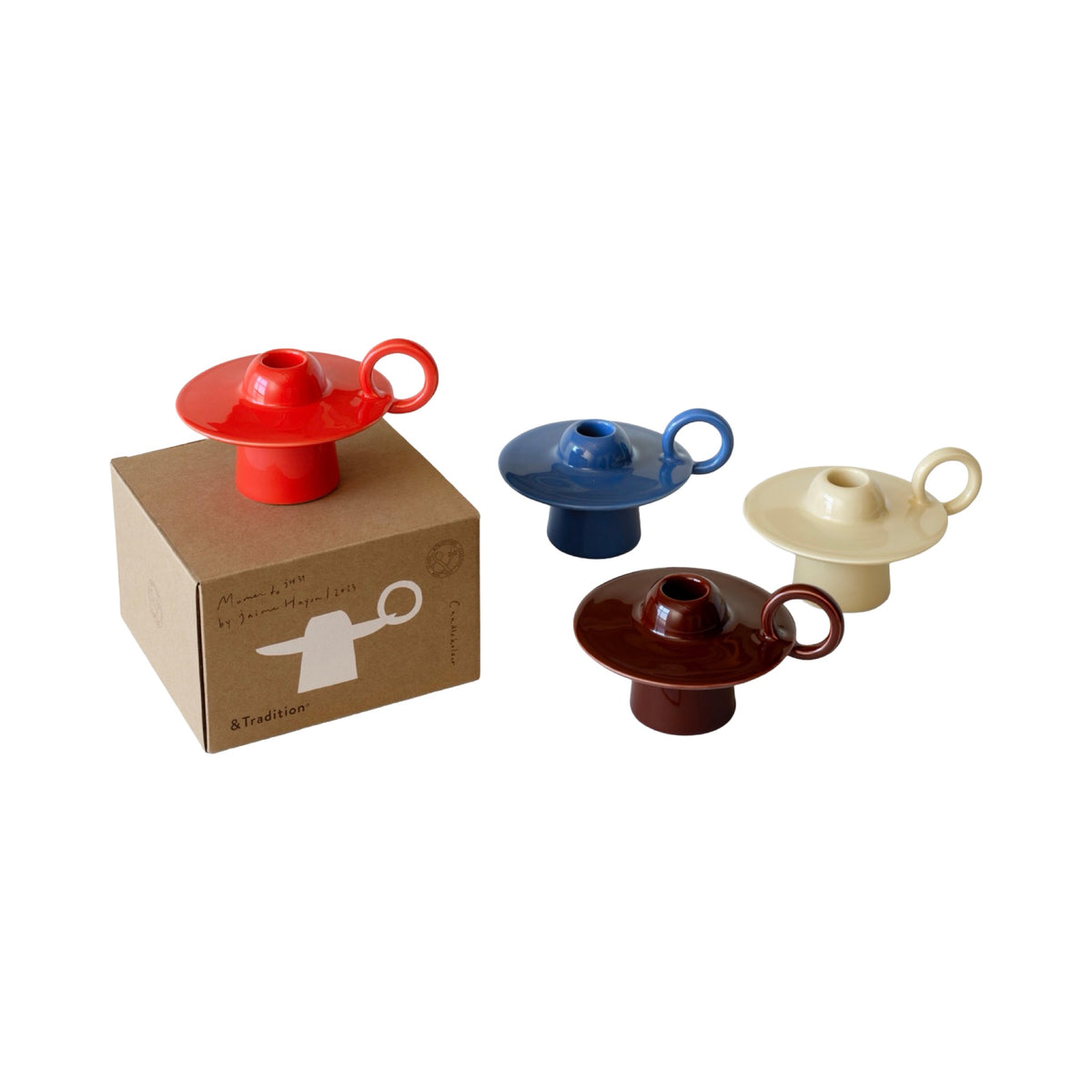 &Tradition Momento Candleholder - Azure Blue (JH39)