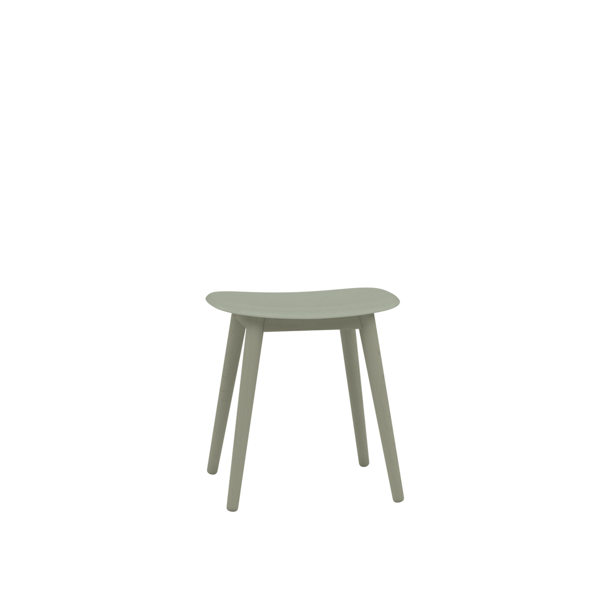Muuto Fiber Low Stool - Wood Base - Recycled Plastic - Various Colours